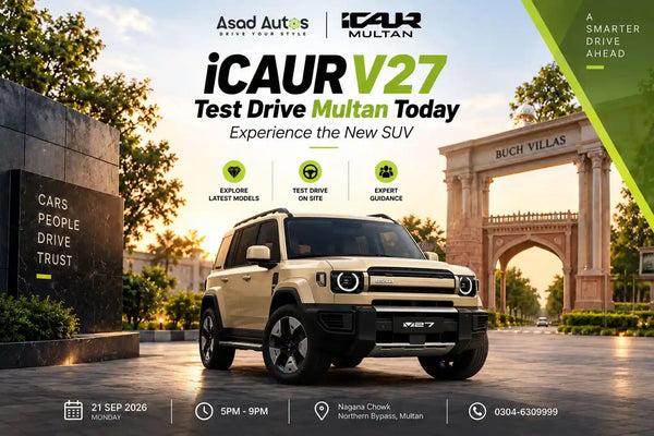 iCAUR V27 Test Drive Multan Today Experience the New SUV