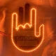 Car Finger Light: Interactive LED Gesture Display Lamp with Remote for Road Rage Signs