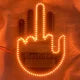 Car Finger Light: Interactive LED Gesture Display Lamp with Remote for Road Rage Signs