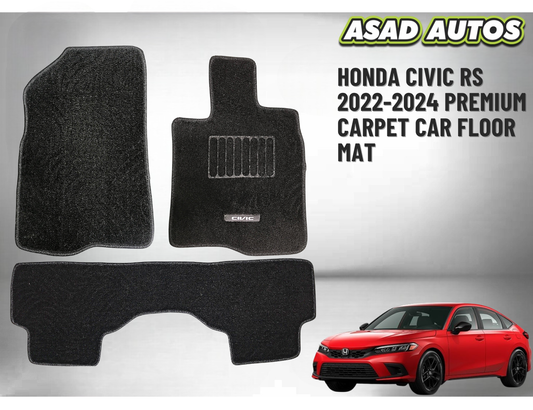 Honda Civic RS 2022–2024 Premium Carpet Car Floor Mat – Custom Fit Luxury & Protection