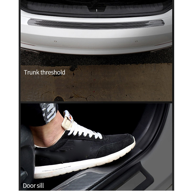 7cm X 1 Meter Carbon Fiber Rubber Styling Door Sill Protector