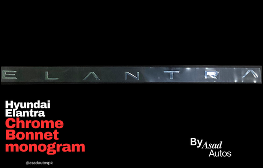 Hyundai Elantra Chrome Bonnet Monogram Letters