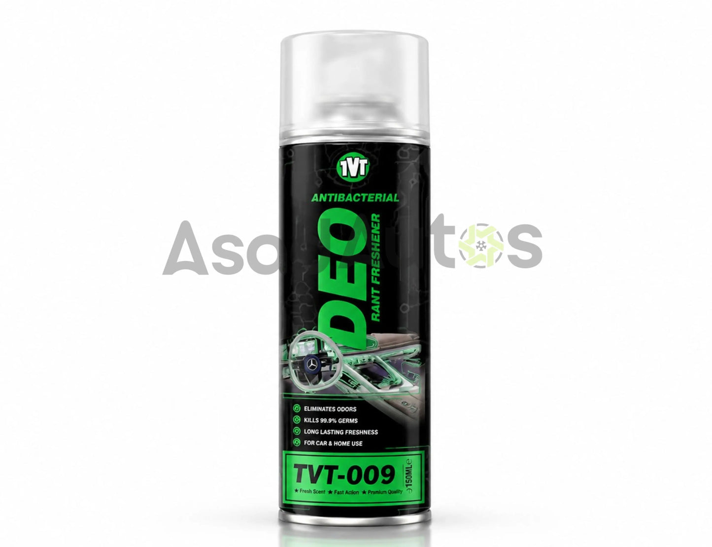 1VT Antibacterial DEO Fragrant Freshener TVT-009 150ML spray can - antibacterial car and home odor eliminator, sold by Asad Autos
