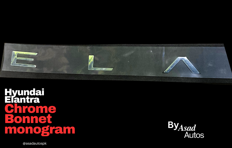 Hyundai Elantra Chrome Bonnet Monogram Letters