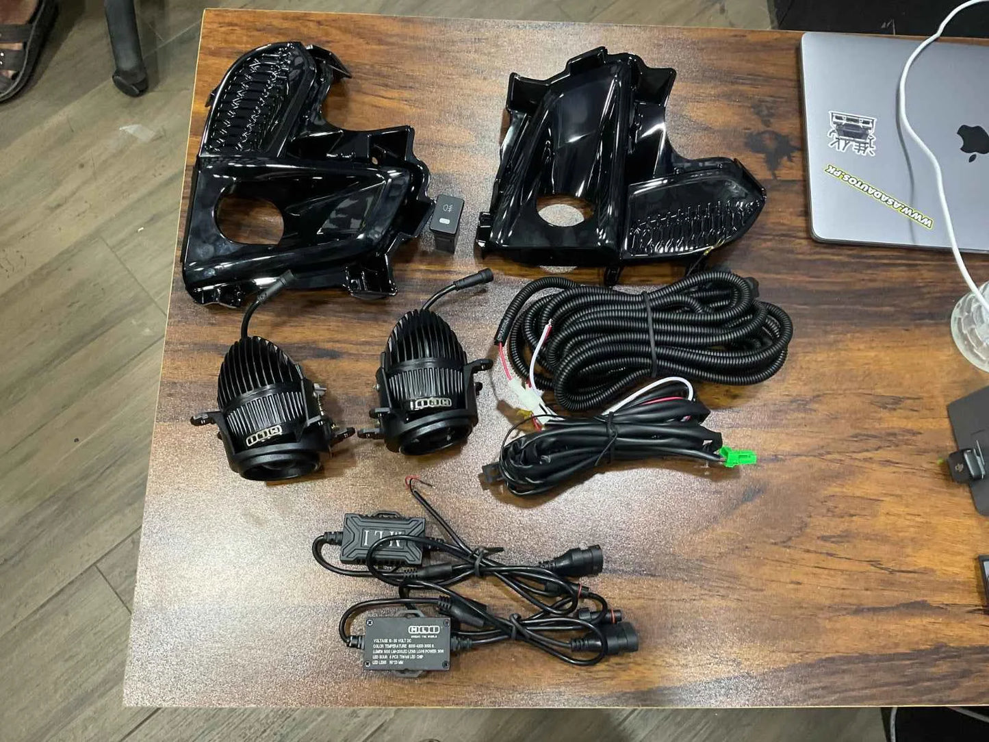 2 Inch MLI Fog Lights with Wiring, Button & Fog Lamp Covers for Toyota Yaris Facelift (Pak) 2018–2025 – Complete Fog Lamp Kit