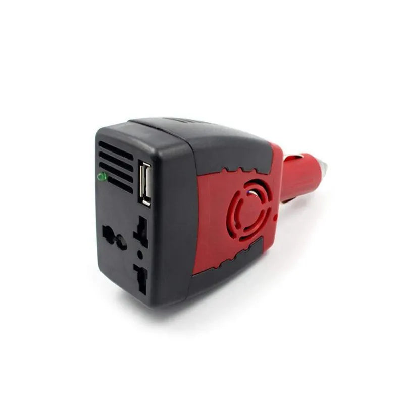 150W Car Power Inverter, DC 12V to AC 220V Adapter with USB Charging Ports