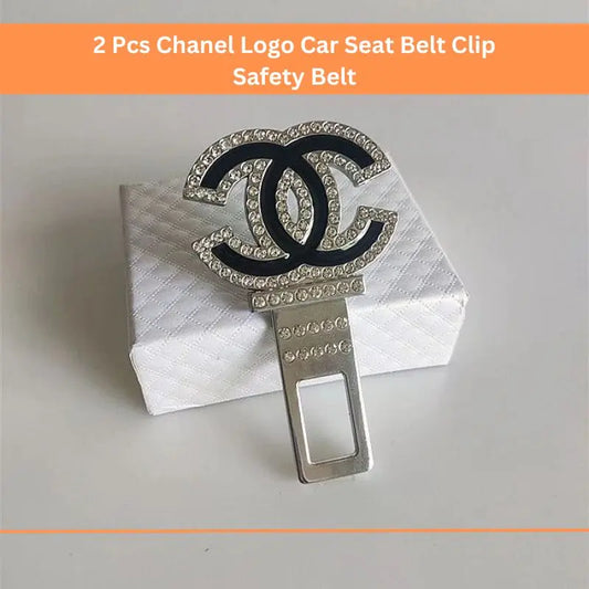 2-piece Chanel logo car seat belt clip safety belt buckle accessories