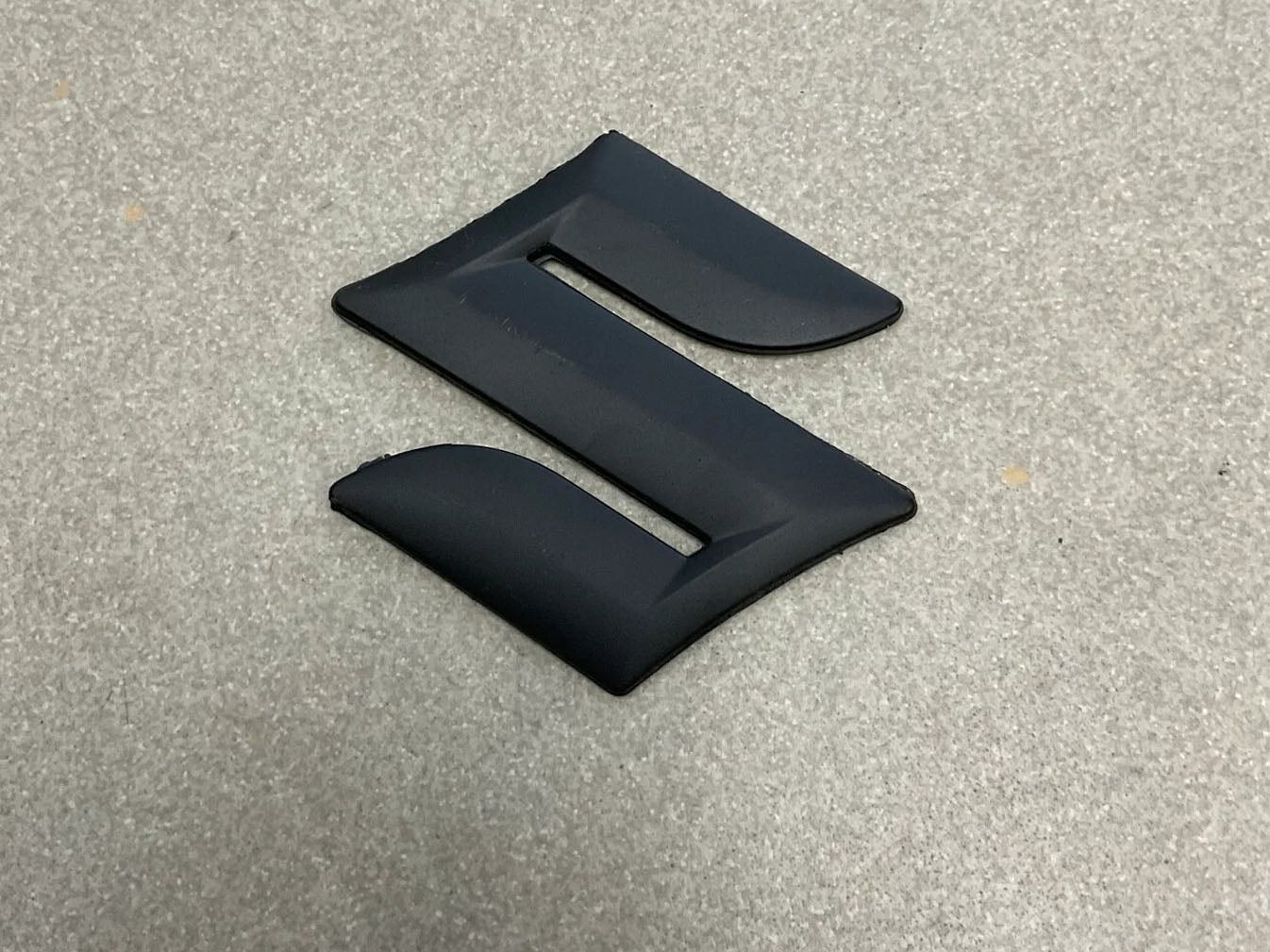 Suzuki "S" Monogram Emblem Badge Matt Black