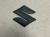 Suzuki "S" Monogram Emblem Badge Matt Black
