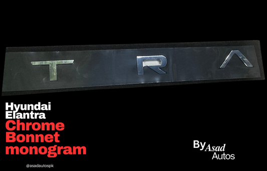Hyundai Elantra Chrome Bonnet Monogram Letters