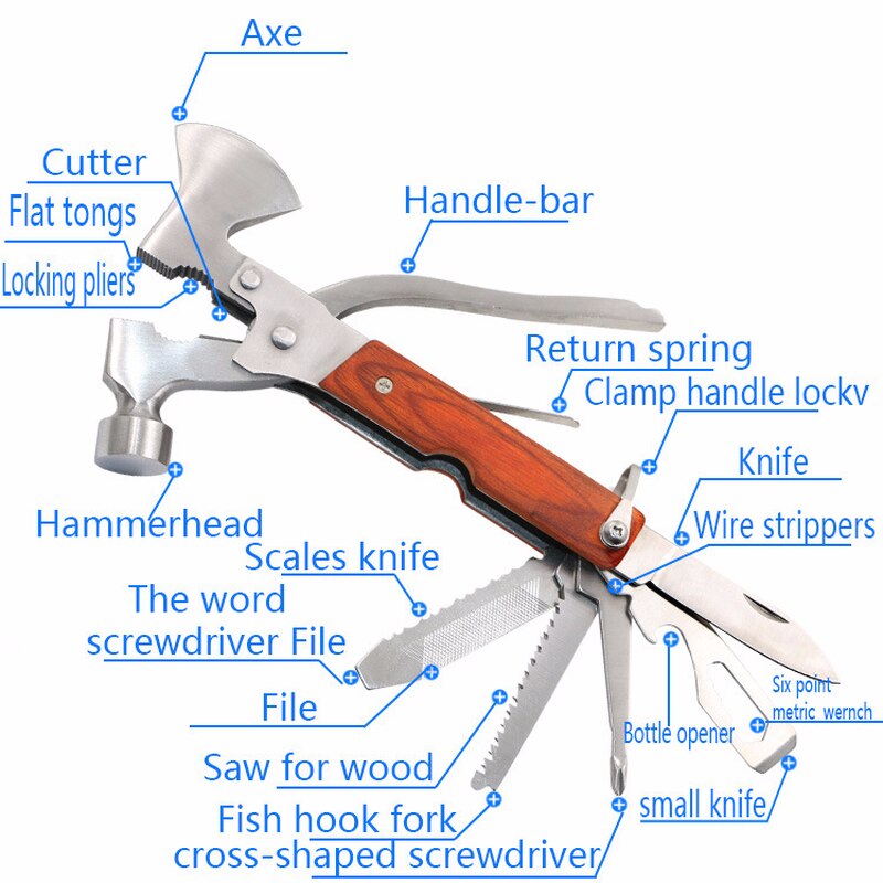 Multi-Function Ax Hammer Safety Hand Tool – Compact & Essential Survival Gear