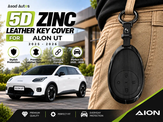5D zinc leather key cover for AION UT 2025-2026 in black