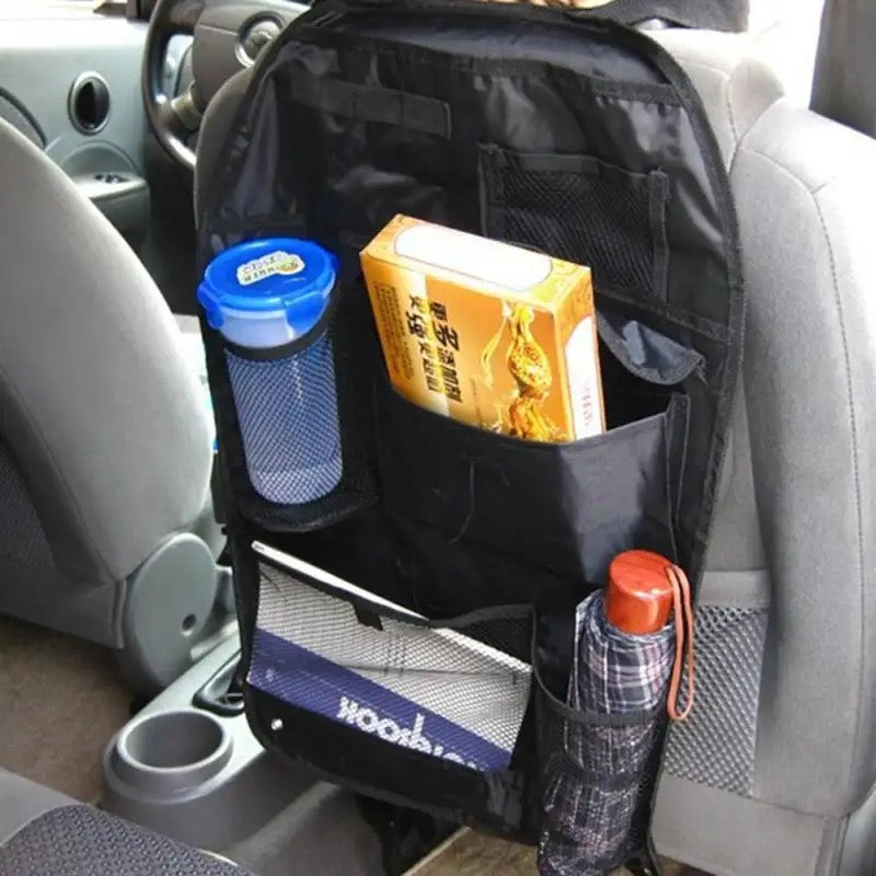 Car Back Seat Storage Organizer – Multi-Pocket Trash Net Holder