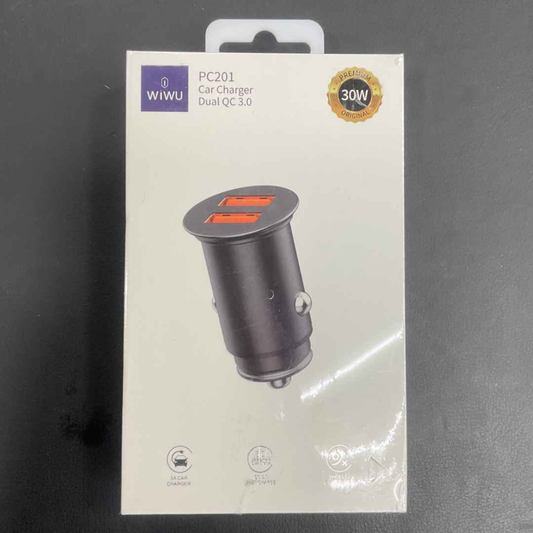 Fast Charging On-The-Go: WIWU Car Charger Dual QC 3.0 30W