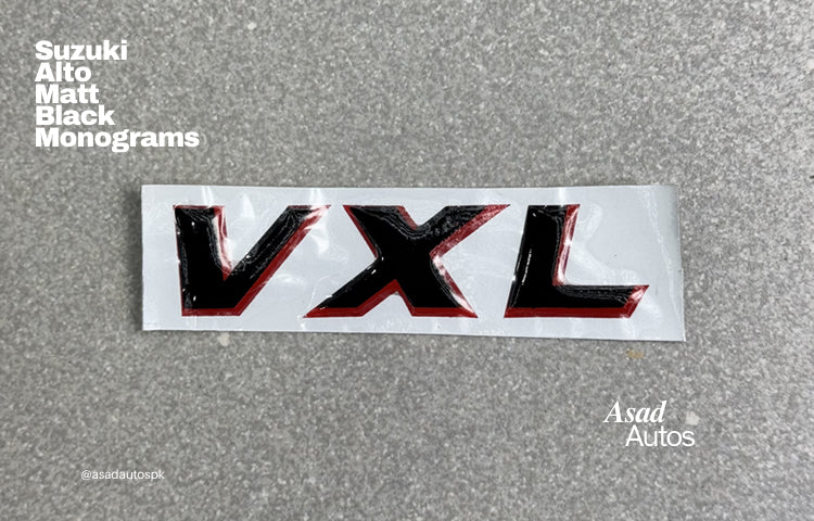Matte Black Suzuki Alto Monograms – Premium Car Styling Accessory