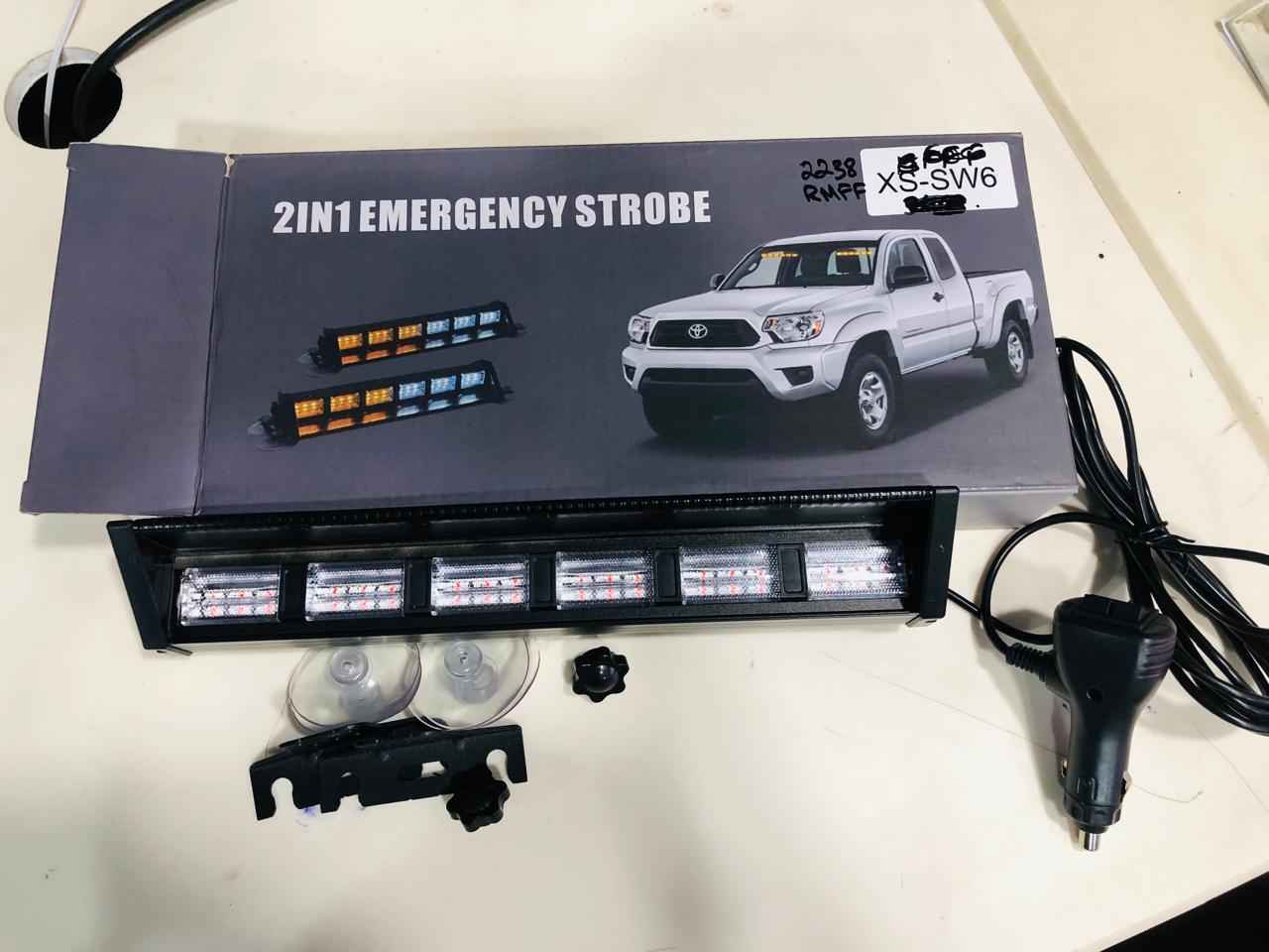 6 LED Red and Blue Police Flash Light for Dashboard