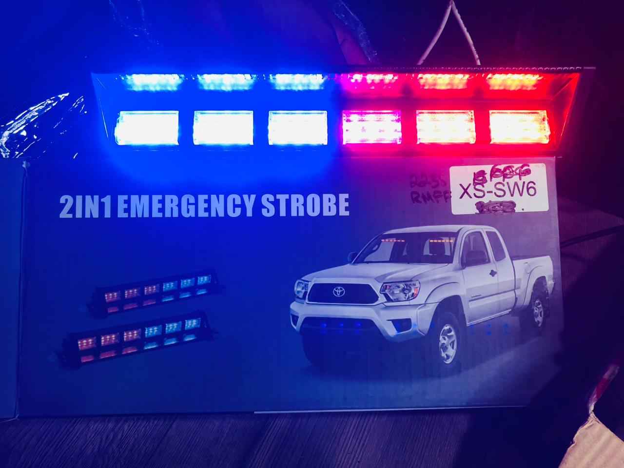 6 LED Red and Blue Police Flash Light for Dashboard