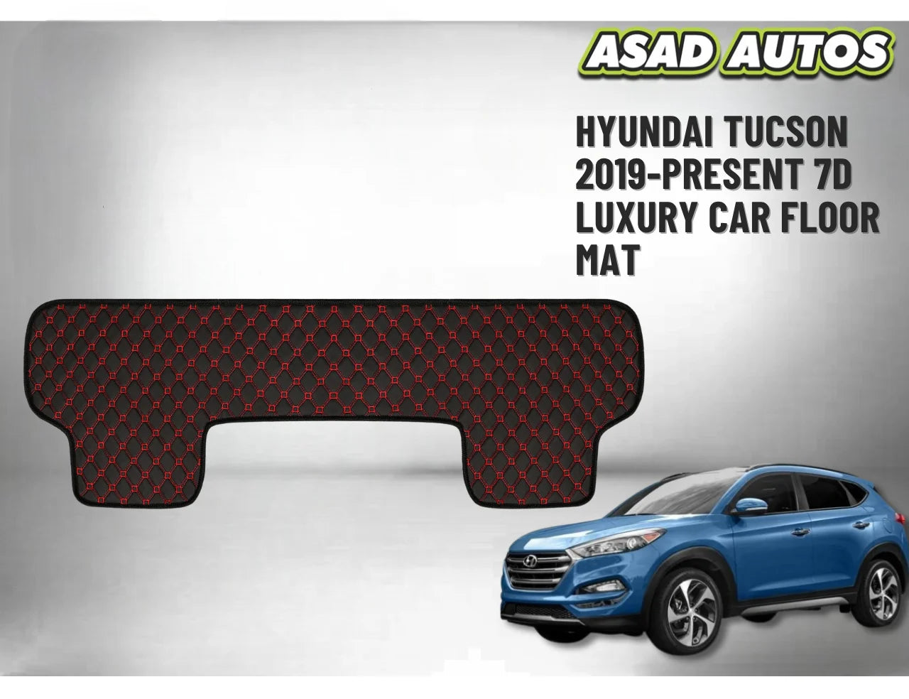7D Luxury Car Floor Mat for Hyundai Tucson 2019–Present – Waterproof, Full Coverage