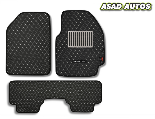 Hyundai Elantra 7D Luxury Floor Mats (2021–2024) – Premium Fit | Waterproof | Anti-Slip