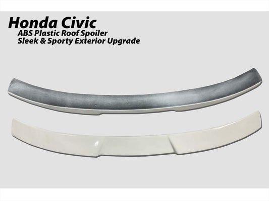 ABS Plastic Roof Spoiler for Honda Civic, designed to provide a sporty, sleek look while improving aerodynamics.