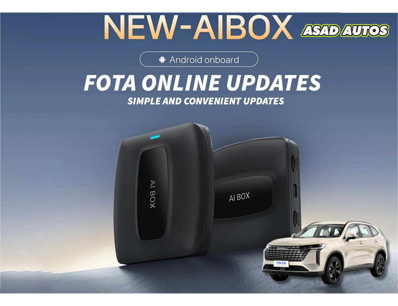 AI Box Wired CarPlay Android Auto Adapter For Haval H6 Facelift (2025) – Smart AI Box for Netflix, YouTube, CarPlay