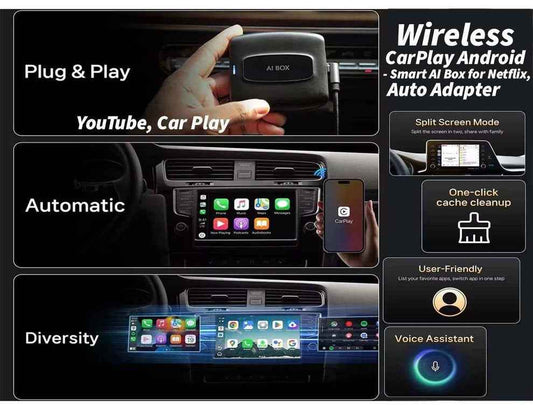 AI Box Wired CarPlay & Android Auto Adapter for Haval Jolion Facelift 2025-2026 – Smart AI Box with Netflix, YouTube & CarPlay
