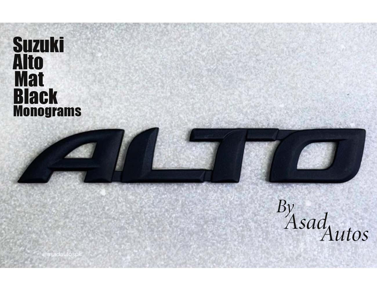 ALTO Logo – Matt Black Emblem for Suzuki Alto – Stylish and Durable Upgrade