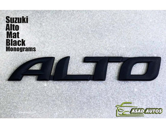 ALTO Logo – Matt Black Emblem for Suzuki Alto – Stylish and Durable Upgrade