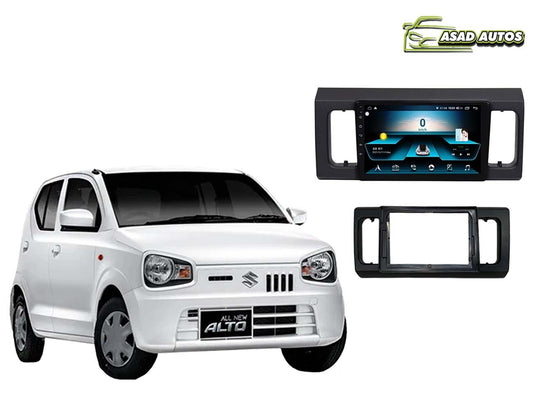 Android Panel / Tab Frame 9" Matte Black for Suzuki Alto 2014-2024