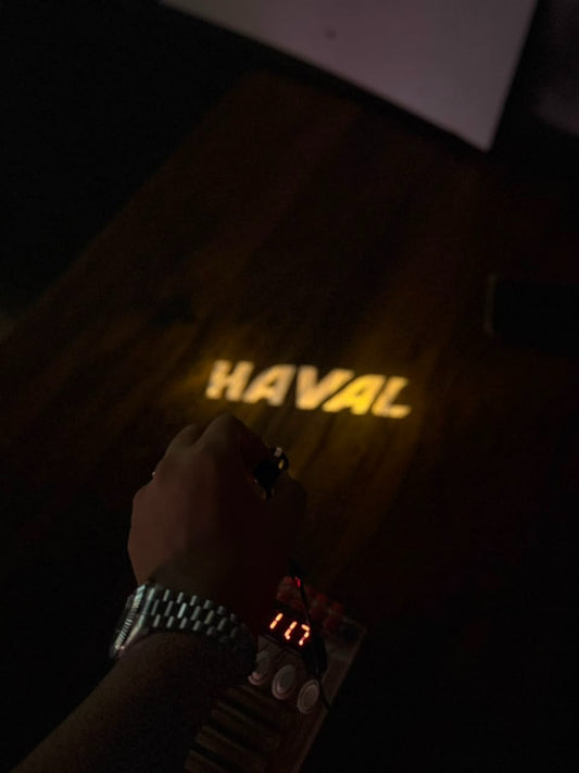 Aux LED brand welcome light with Haval logo for Haval cars featuring a high-brightness LED door projector with HD logo projection,