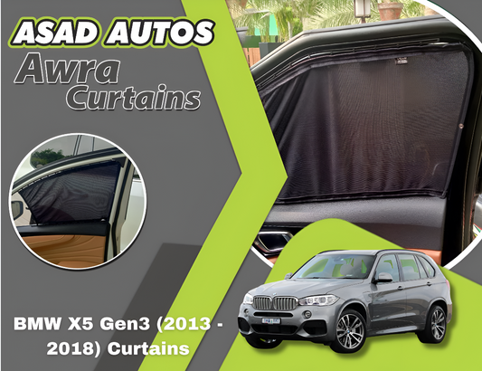 Awra Curtains BMW X5 Gen3 (2013–2018) – Premium Car Curtains for Privacy & UV Protection