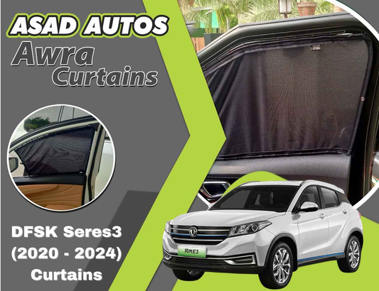 Awra Curtains For DFSK Seres3 (2020 - 2024) — Premium Car Window Shades & Railing Curtains