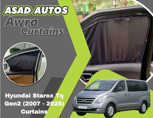 Awra Curtains For Hyundai Starex TQ Gen2 (2007 - 2025) — Car Window Shades & Railing Curtains
