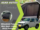 Awra Curtains For Mitsubishi Pajero Mini Gen1 (1994-2012) — Car Window Shades & Railing Curtains