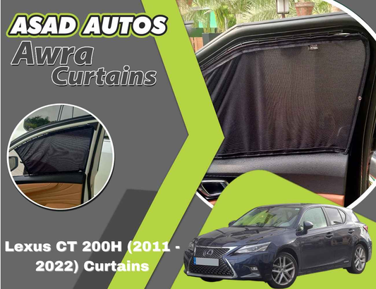 Awra Curtains For Lexus CT 200H (2011 - 2022) — Car Window Shades & Railing Curtain