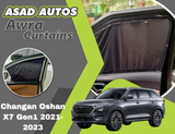 "Awra Curtains for Changan Oshan X7 Gen1 (2021-2023) – Custom Fit Premium Privacy Shades with Sun Protection and UV Block"