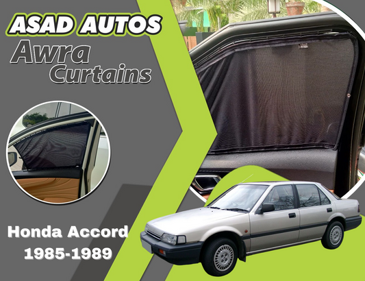 "Awra Curtains for Honda Accord (1985-1989) – Classic Vintage Custom Fit Privacy Shades with Sun Protection and UV Protection"