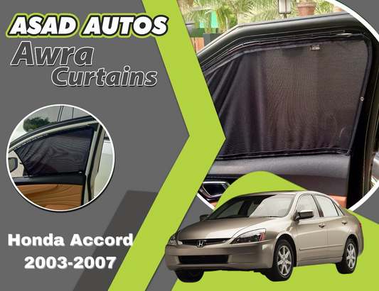 "Awra Curtains for Honda Accord (2003-2007) – Stylish Custom Fit Privacy Shades with Sun Protection and UV Protection"
