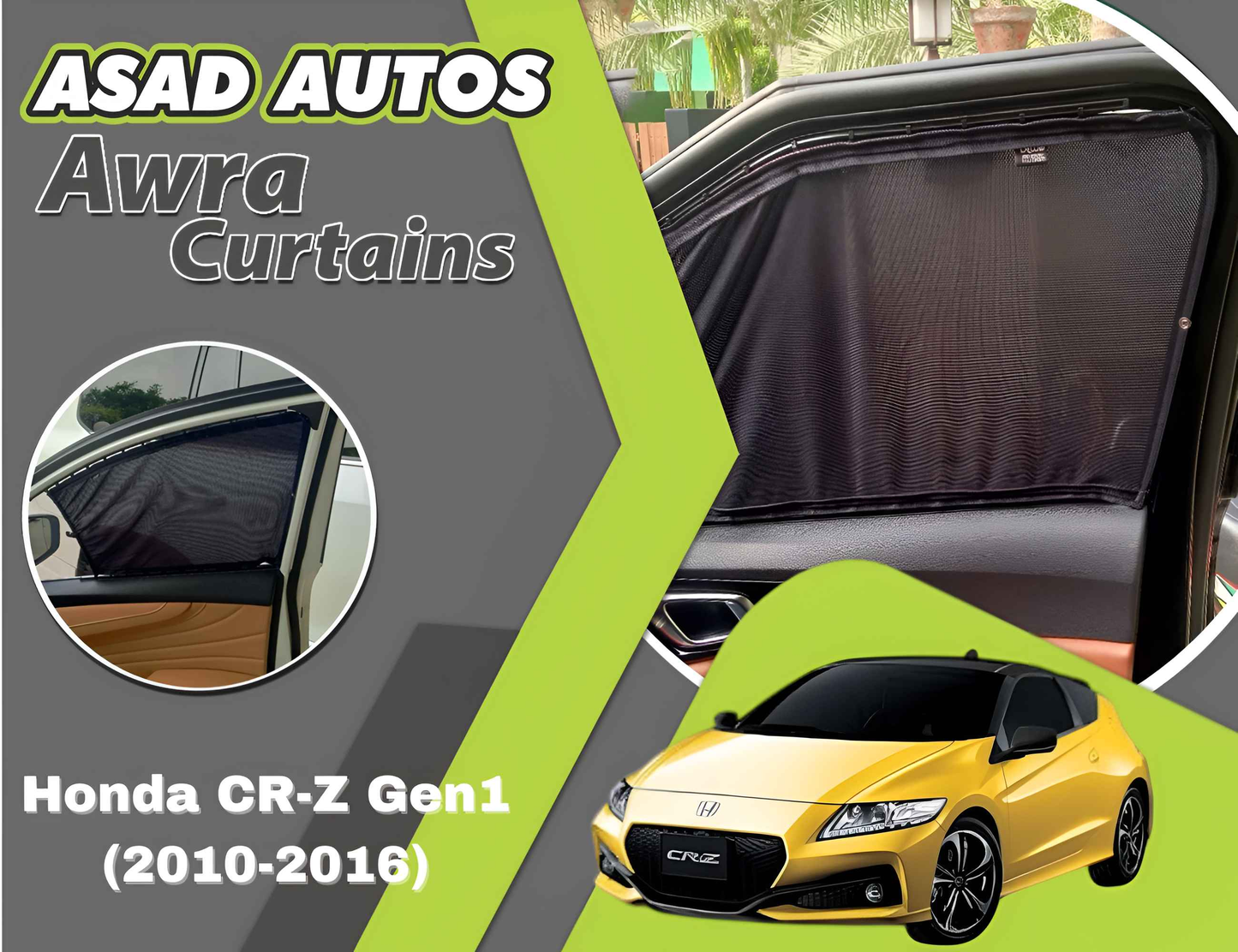 Awra Curtains for Honda CR-Z Gen1 (2010-2016) | Sunshade Privacy Car Curtains