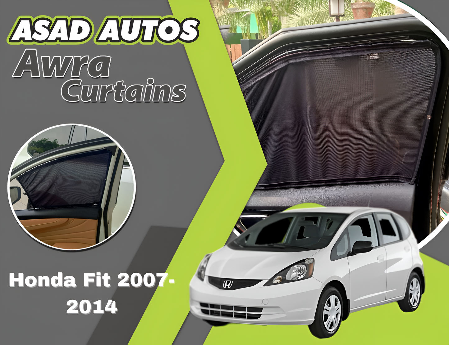 Awra Curtains for Honda Fit (2007-2014) – Custom Privacy and Sun Protection