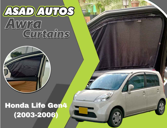 Awra Curtains for Honda Life Gen4 (2003-2006) | Sunshade & Privacy