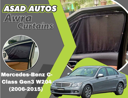 Awra Curtains for Mercedes-Benz C-Class Gen3 W204 (2006-2015) | Sunshade & Privacy