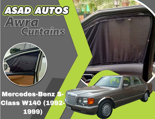 Awra Curtains for Mercedes-Benz S-Class W140 (1992-1999) | Luxury Sunshade & Privacy