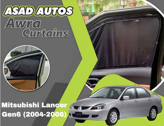Awra Curtains for Mitsubishi Lancer Gen6 (2004-2006) | Custom Sunshade & Privacy