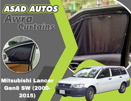 Awra Curtains for Mitsubishi Lancer Gen8 SW (2000-2015) | Custom Sunshade & Privacy