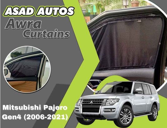 Awra Curtains for Mitsubishi Pajero Gen4 (2006-2021) | Sun Protection & Privacy