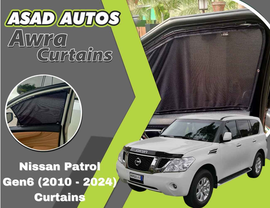 Awra Curtains for Nissan Patrol Gen6 (2010–2024) — Premium Railing Car Window Shades