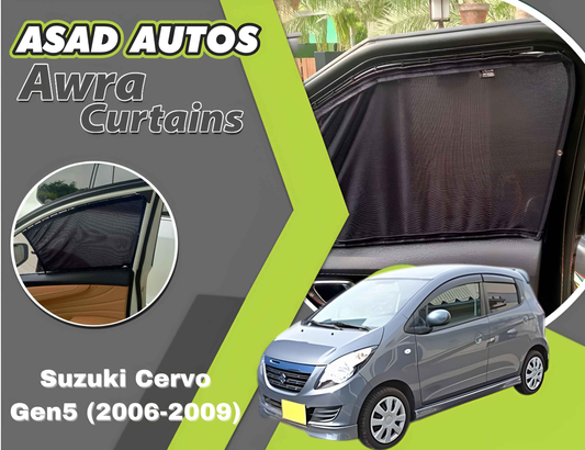 Awra Curtains for Suzuki Cervo Gen5 (2006-2009) | Sunshade & Privacy