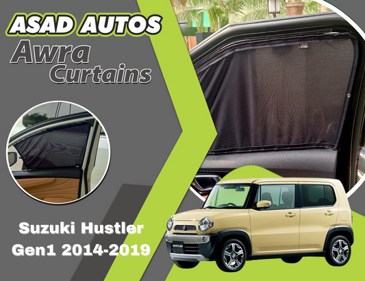 "Awra Curtains for Suzuki Hustler Gen1 (2014-2019) – Premium Privacy & Sun Protection"
