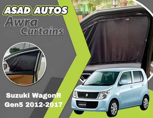 "Awra Curtains for Suzuki WagonR Gen5 (2012-2017) – Premium Privacy & Sun Protection"